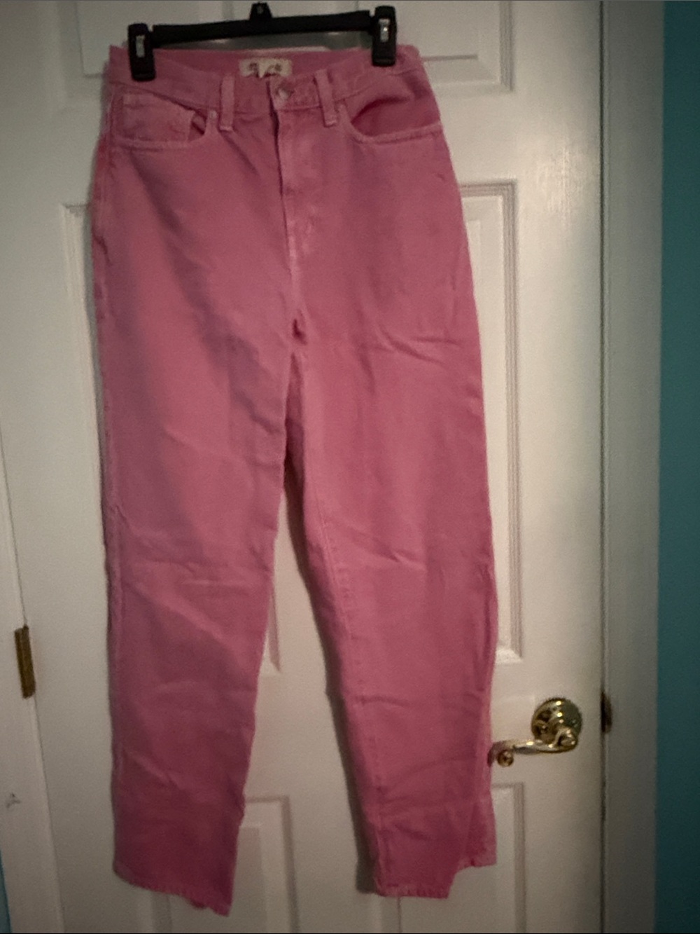 Madewell Pink Baggy Straight Jeans size 25